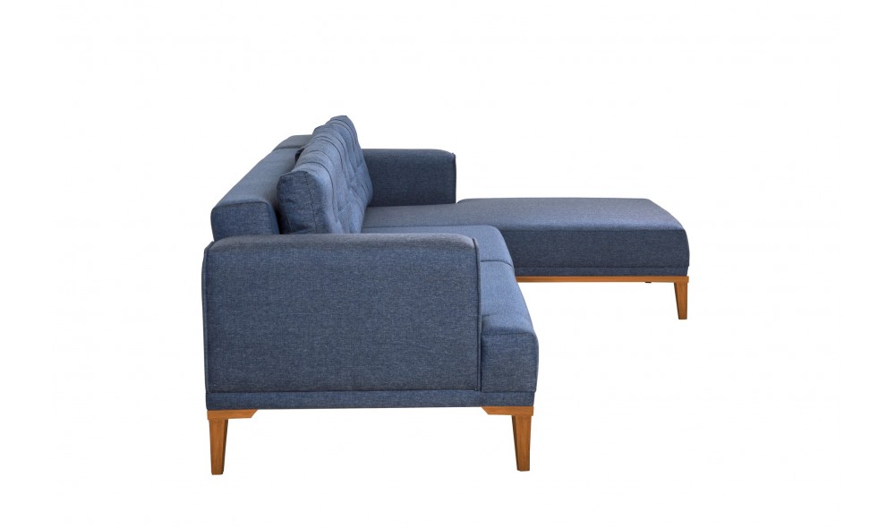 Canapea de coltar, Vina Corner - Albastru inchis, Pin Atlantic, 295 x 82 x 179 cm