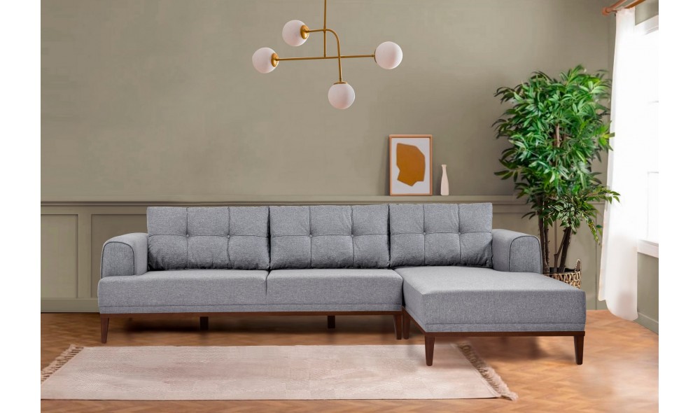 Canapea de coltar, Vina Corner - GriNuc, 295 x 82 x 179 cm