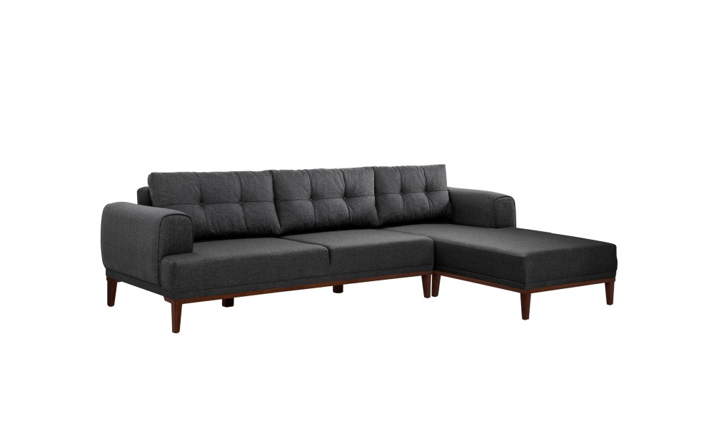 Canapea de coltar, Vina Corner - AntracitNuc, 295 x 82 x 179 cm