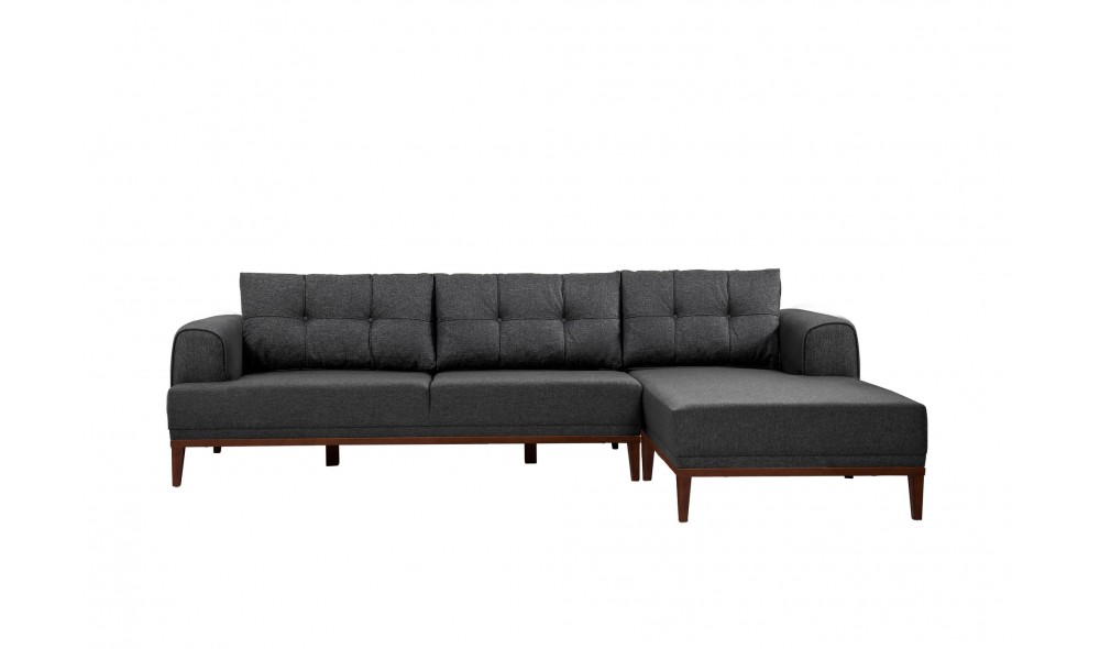 Canapea de coltar, Vina Corner - AntracitNuc, 295 x 82 x 179 cm