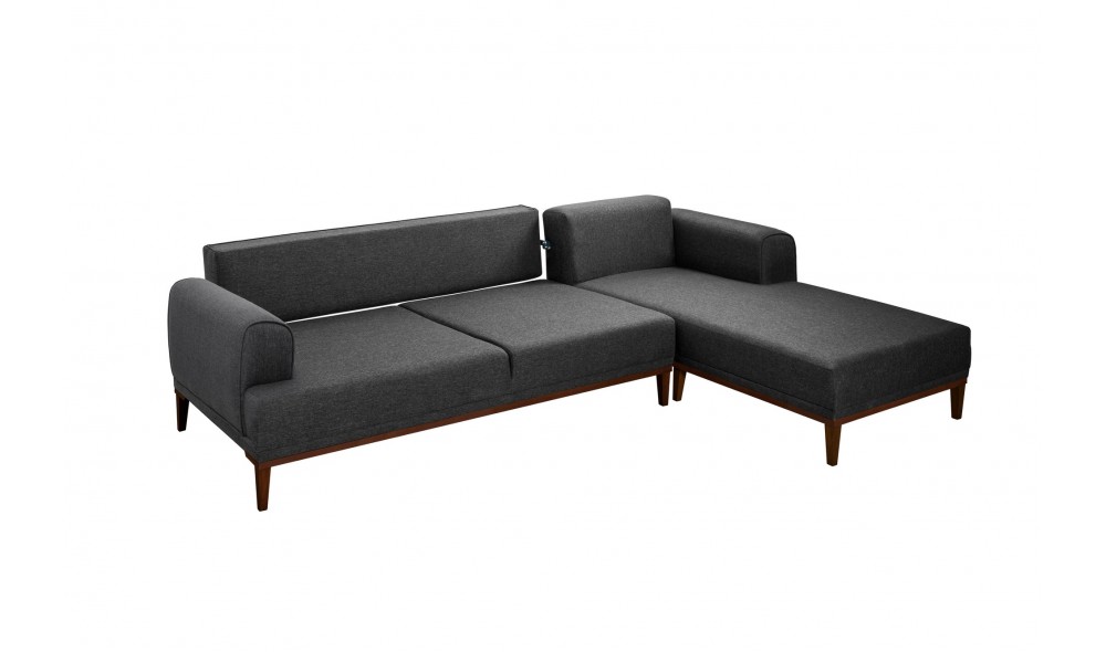 Canapea de coltar, Vina Corner - AntracitNuc, 295 x 82 x 179 cm