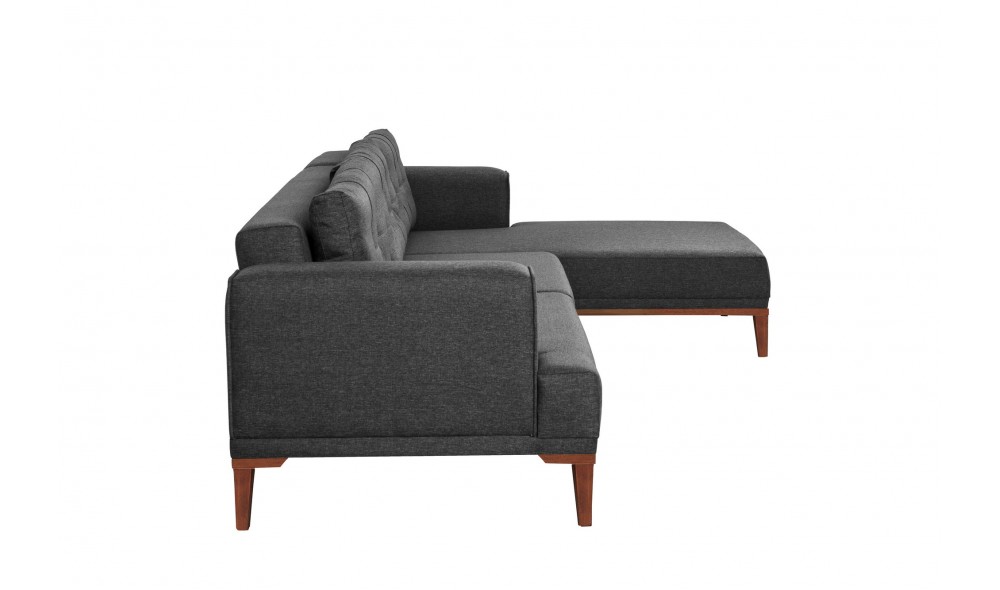 Canapea de coltar, Vina Corner - AntracitNuc, 295 x 82 x 179 cm