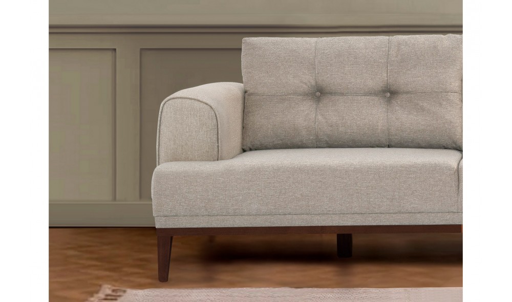 Canapea de coltar, Vina Corner - Crema Nuc, 295 x 82 x 179 cm