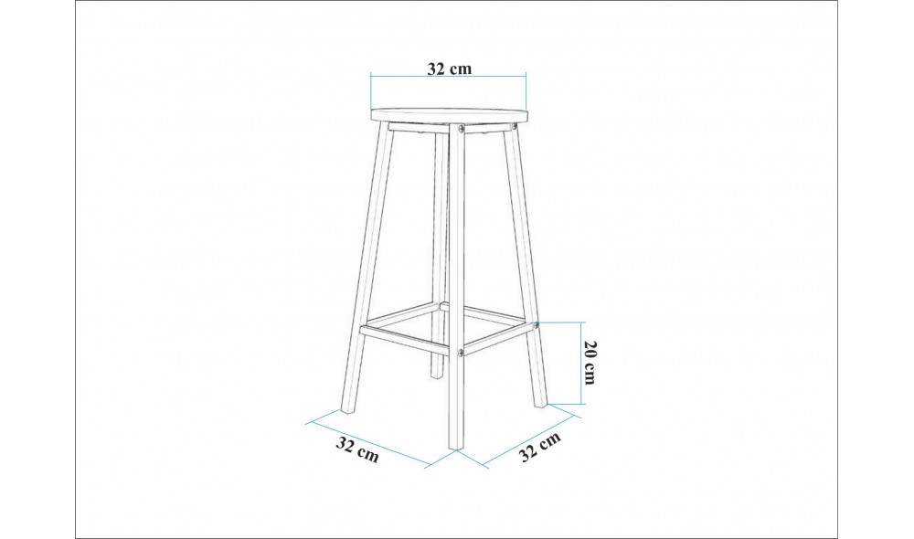 Set masa de bar si scaun (3 bucati), Mola Set 100, Alb, 100 x 90 x 40 cm