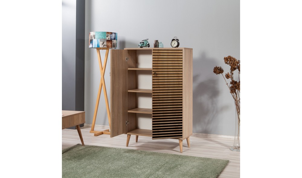 Dulap multifunctional, Multibox - 220, Stejar Sonoma, 80 x 127 x 36 cm