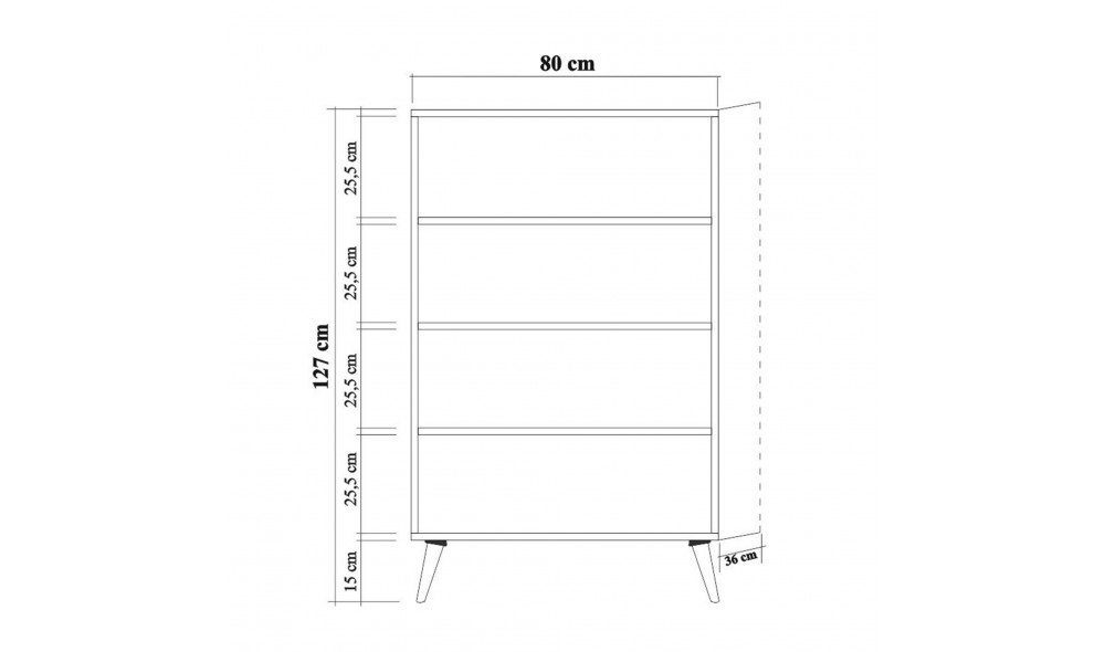 Dulap multifunctional, Multibox - 220, Stejar Sonoma, 80 x 127 x 36 cm
