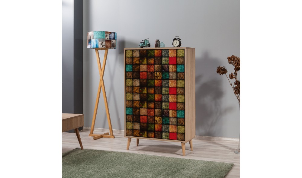 Dulap multifunctional, Multibox - 723, Stejar Sonoma, 80 x 127 x 36 cm