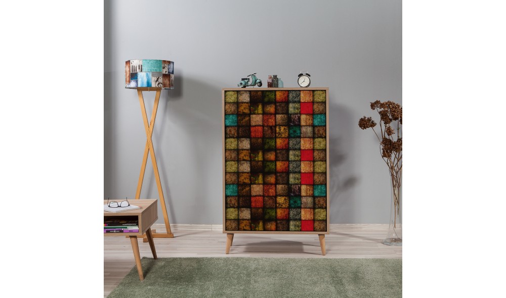 Dulap multifunctional, Multibox - 723, Stejar Sonoma, 80 x 127 x 36 cm