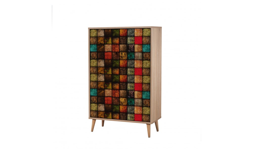 Dulap multifunctional, Multibox - 723, Stejar Sonoma, 80 x 127 x 36 cm