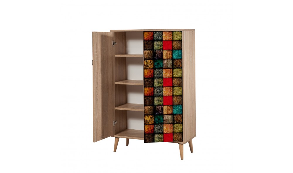 Dulap multifunctional, Multibox - 723, Stejar Sonoma, 80 x 127 x 36 cm
