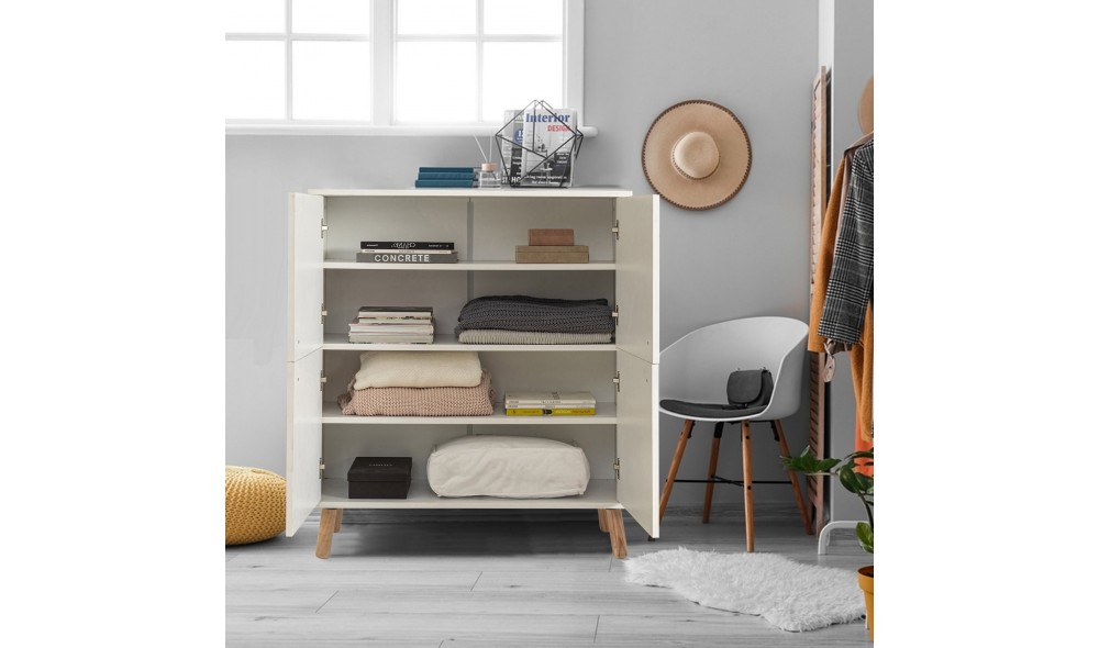 Dulap multifunctional, Multilux Daisy, AlbVioletLiliac, 95 x 111 x 36 cm