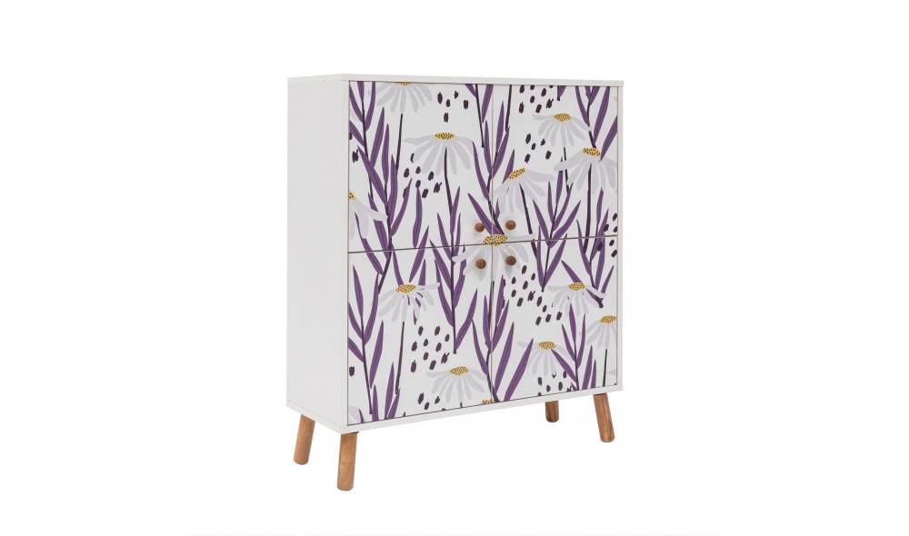 Dulap multifunctional, Multilux Daisy, AlbVioletLiliac, 95 x 111 x 36 cm