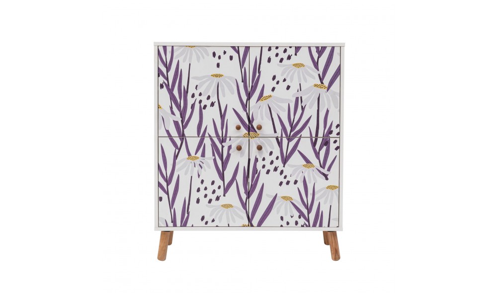 Dulap multifunctional, Multilux Daisy, AlbVioletLiliac, 95 x 111 x 36 cm