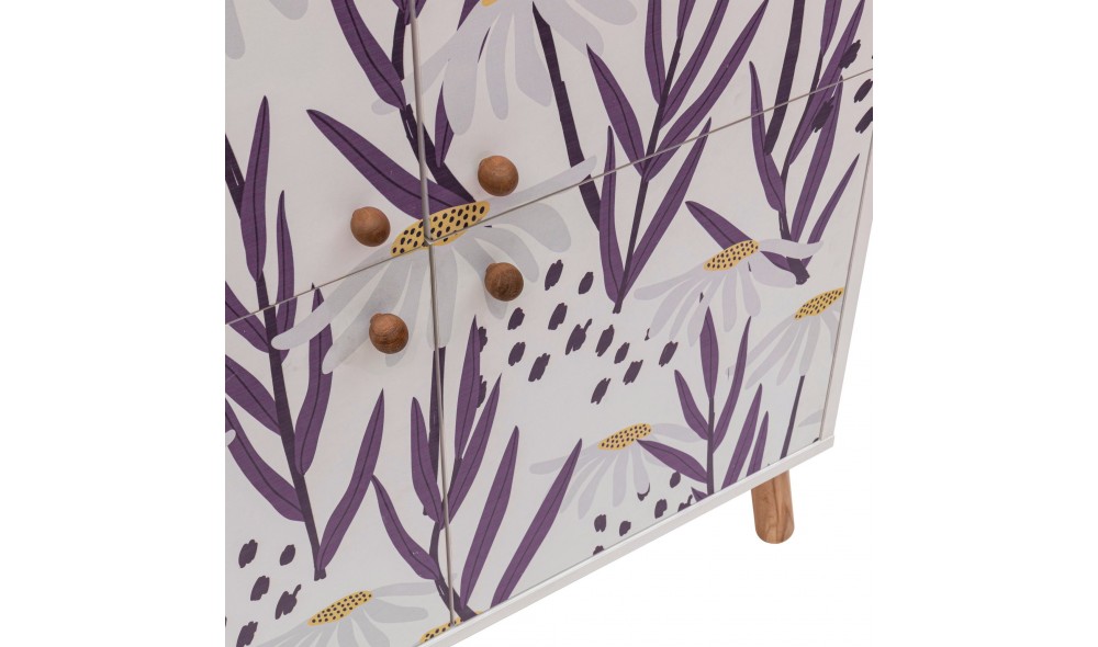 Dulap multifunctional, Multilux Daisy, AlbVioletLiliac, 95 x 111 x 36 cm