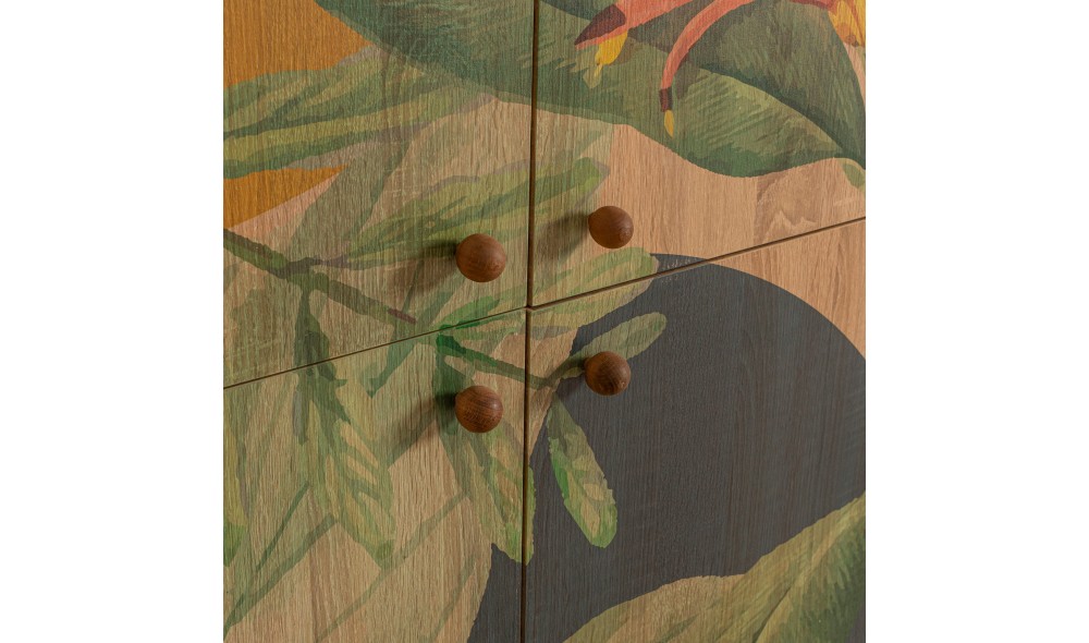 Dulap multifunctional, Multilux Saka, SonomoVerdeGalben, 95 x 111 x 36 cm