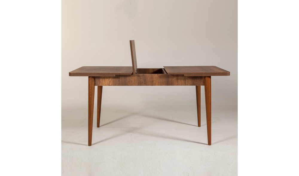 Masa de sufragerie extensibila, Vina, Nuc, 130 x 77 x 80 cm