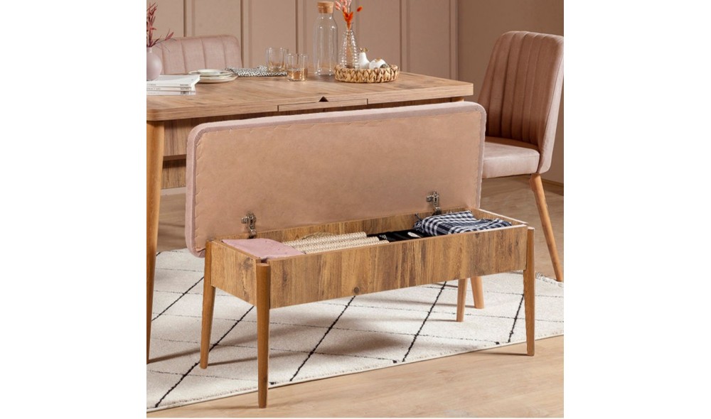 Set masa si scaune extensibile (5 bucati), Vina, Pinul AtlanticPiatra, 130 x 77 x 80 cm