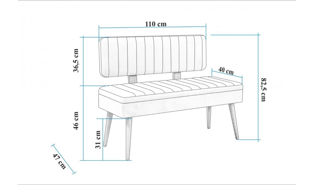 Bancheta, Vina 0400, Pinul AtlanticVerde Fistic, 110 x 83 x 40 cm