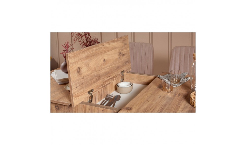 Set masa si scaune extensibile (5 bucati), Vina 0900, Pinul AtlanticPiatra, 129 x 75 x 80 cm