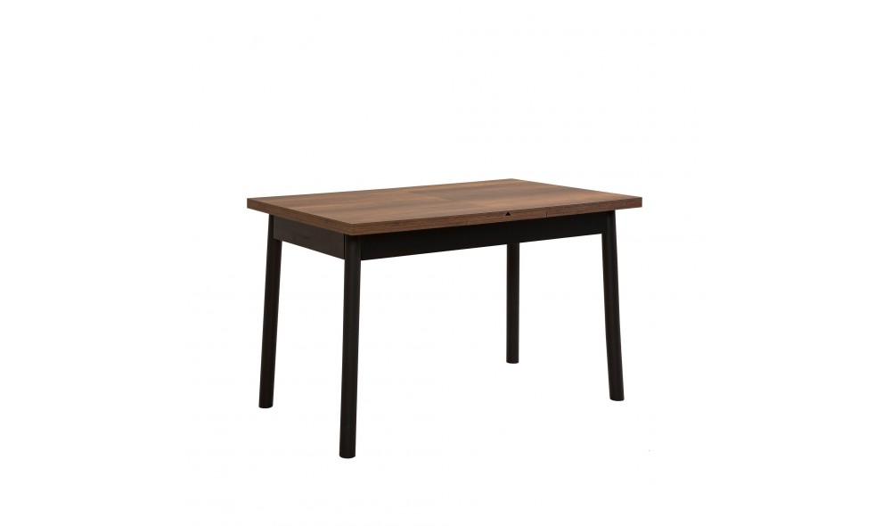 Masa de sufragerie extensibila, Oliver Open, Negru, 120 x 77 x 75 cm