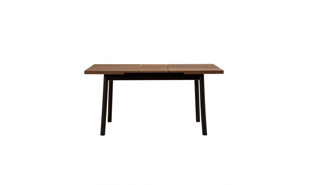 Masa de sufragerie extensibila, Oliver Open, Negru, 120 x 77 x 75 cm