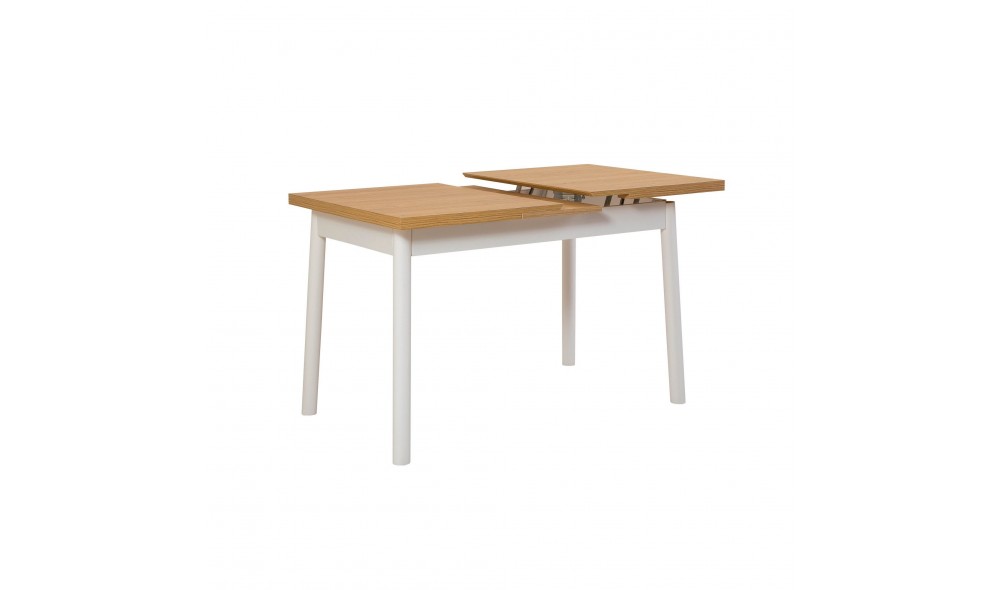 Masa de sufragerie extensibila, Oliver Open, Alb, 120 x 77 x 75 cm