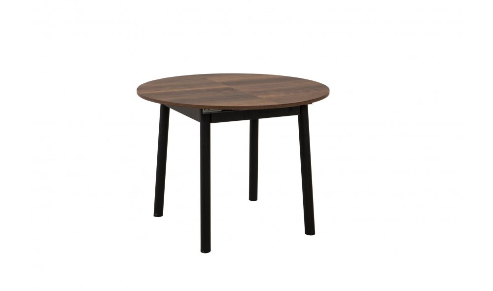 Masa de sufragerie extensibila, Oliver, NucNegru, 100 x 75 x 100 cm