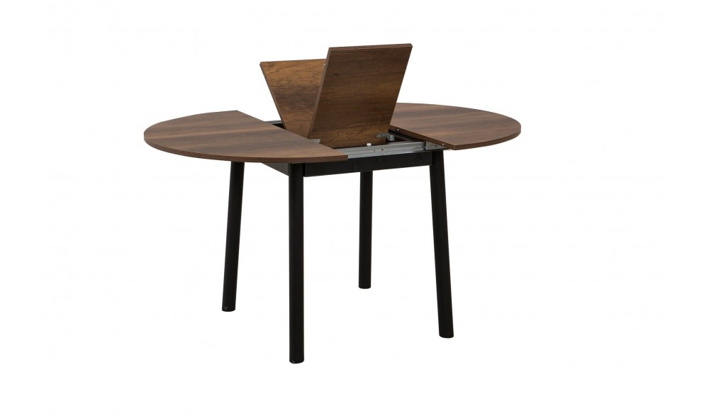 Masa de sufragerie extensibila, Oliver, NucNegru, 100 x 75 x 100 cm