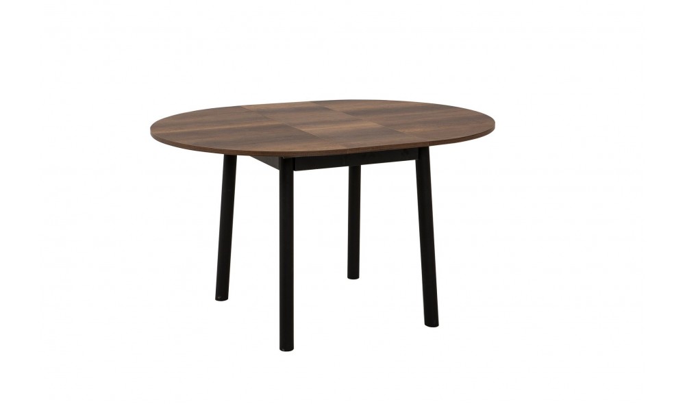 Masa de sufragerie extensibila, Oliver, NucNegru, 100 x 75 x 100 cm