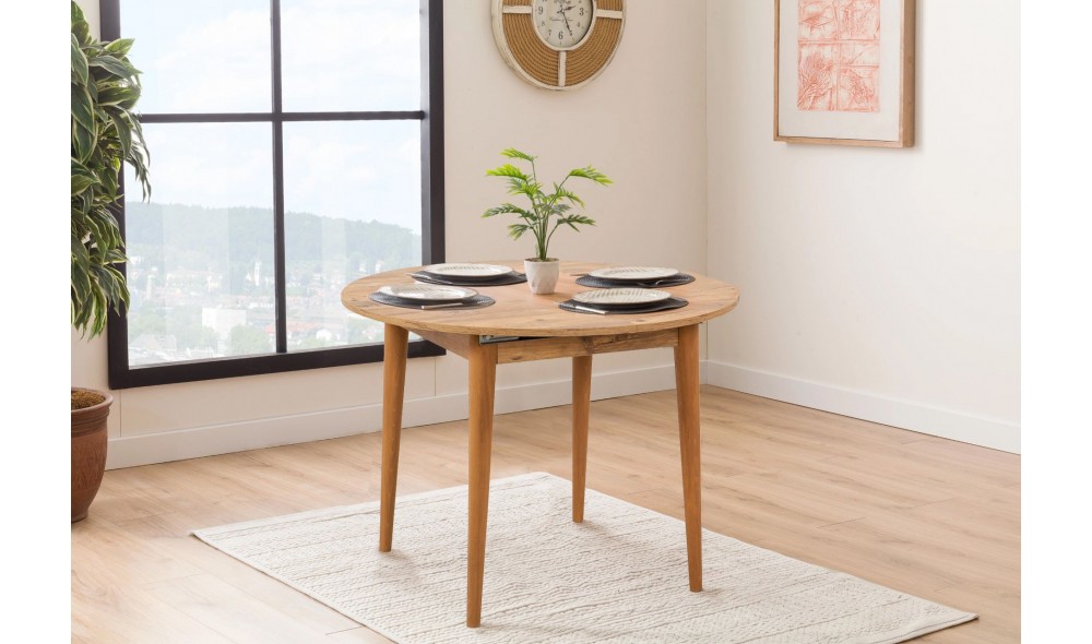 Masa de sufragerie extensibila, Vina, Pinul Atlantic, 100 x 75 x 100 cm