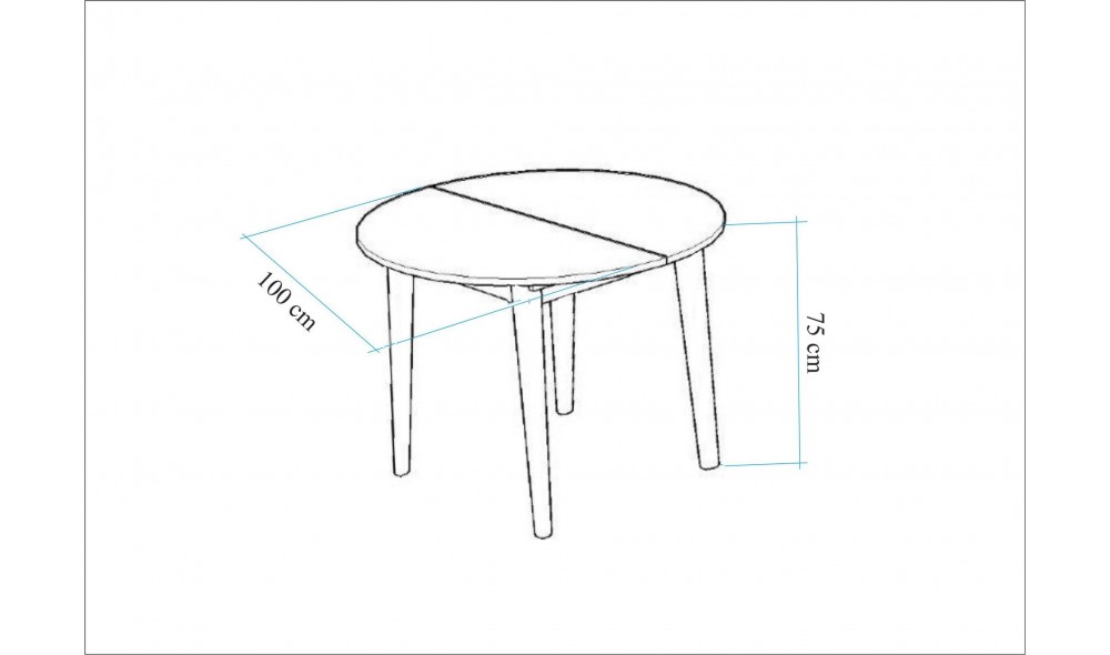 Masa de sufragerie extensibila, Vina 139, Nuc, 100 x 75 x 100 cm