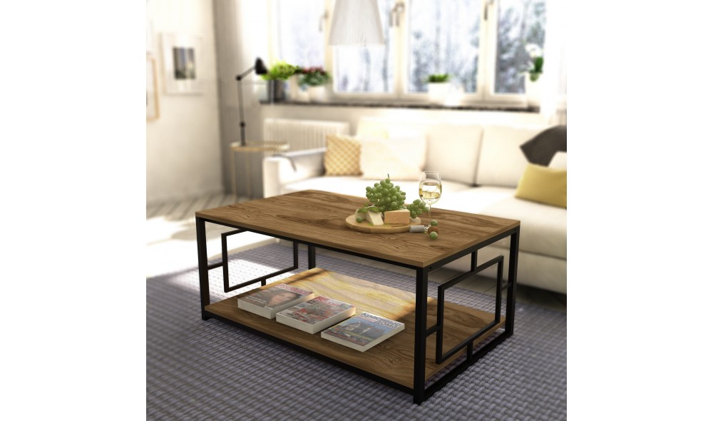 Masuta de cafea, Kelvin, NucNegru, 120 x 50 x 60 cm