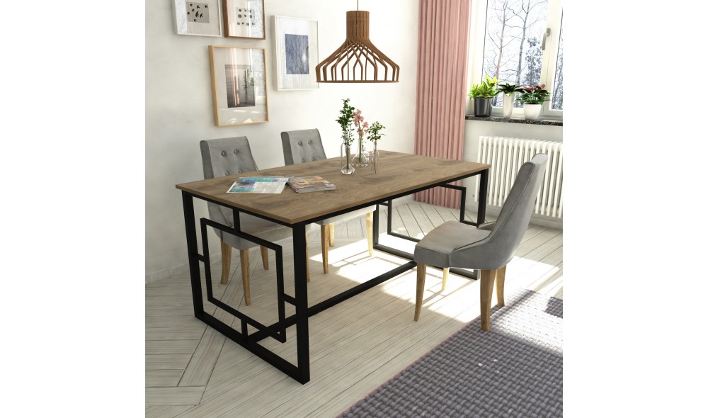 Masa de sufragerie, Alin, NucNegru, 160 x 76 x 90 cm