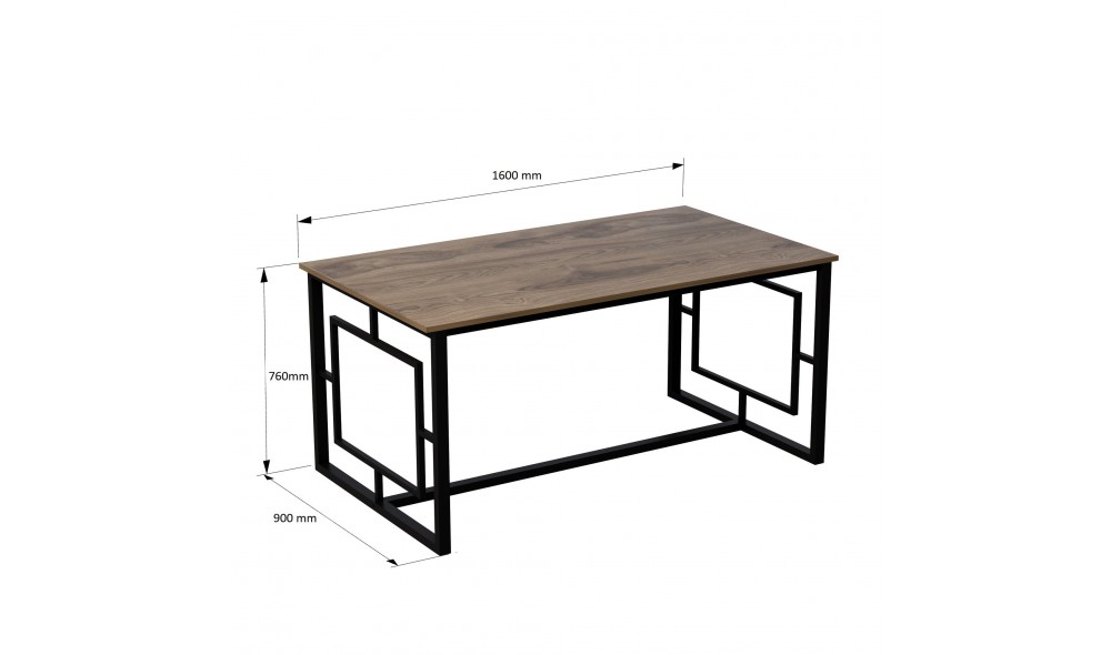 Masa de sufragerie, Alin, NucNegru, 160 x 76 x 90 cm