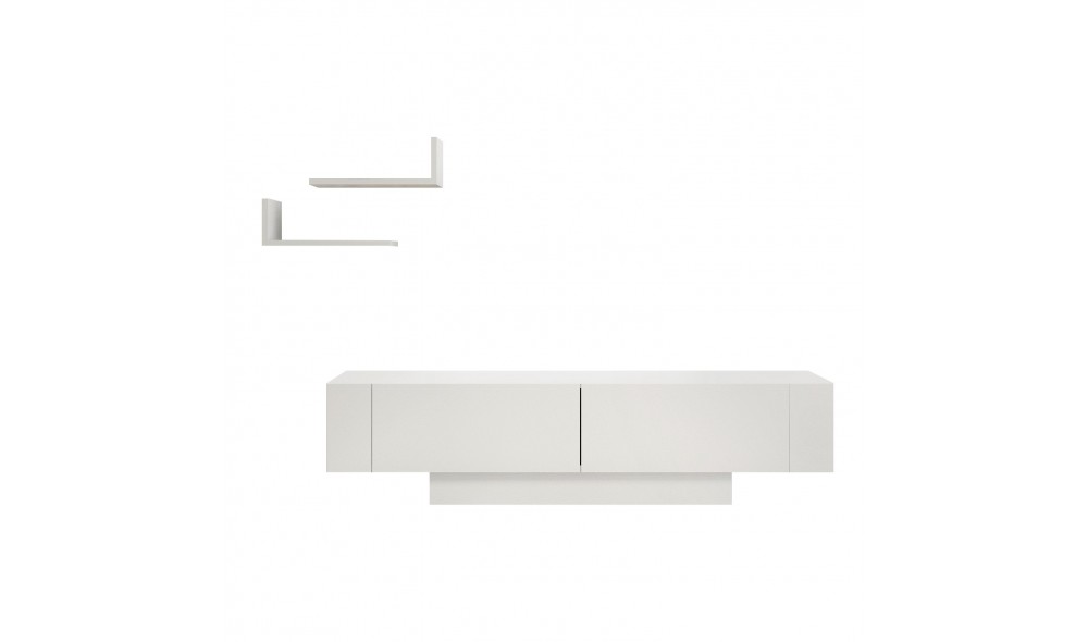 Suport TV, Matera, Alb, 150 x 42 x 32 cm