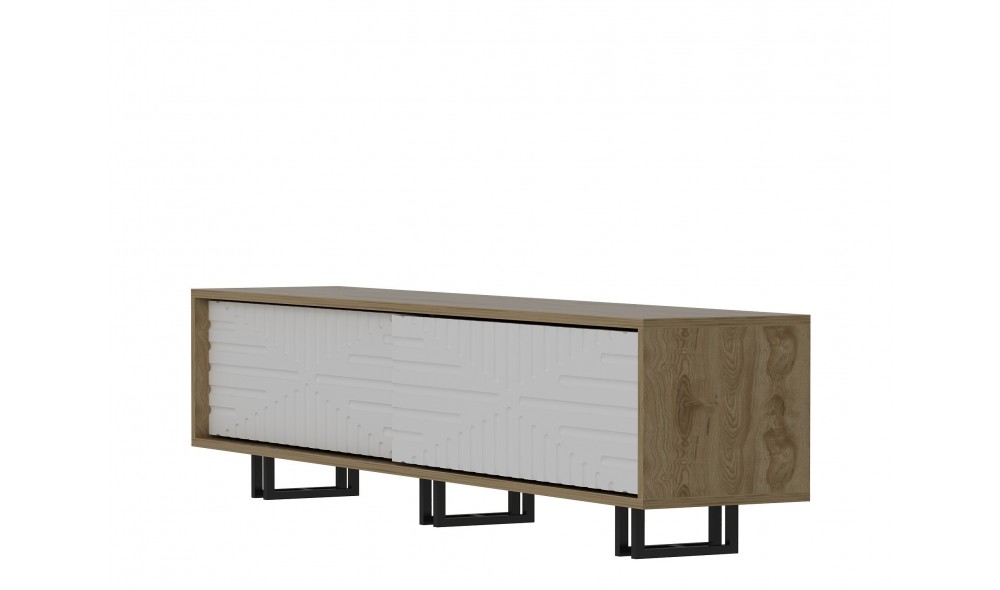 Suport TV, Askal, StejarAlb, 180 x 47 x 35 cm