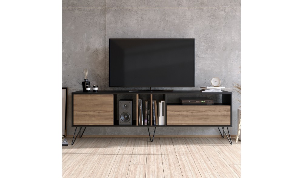 Suport TV, Mistico 180, NucNegru, 180 x 59 x 36 cm