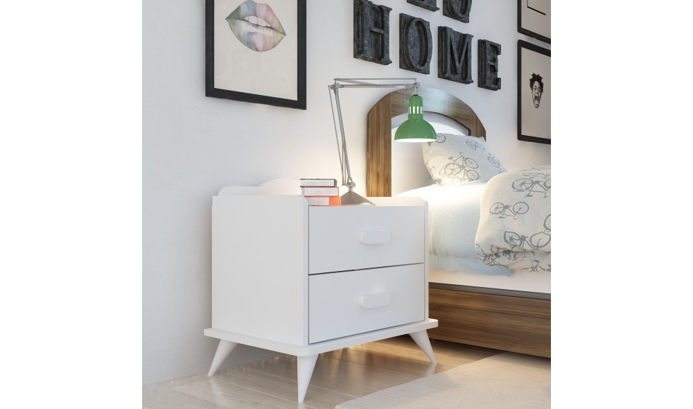 Noptiera, Andaz, Alb, 60 x 59 x 42 cm