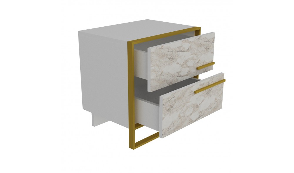 Noptiera, Polka, AurAlb, 50 x 52 x 39 cm