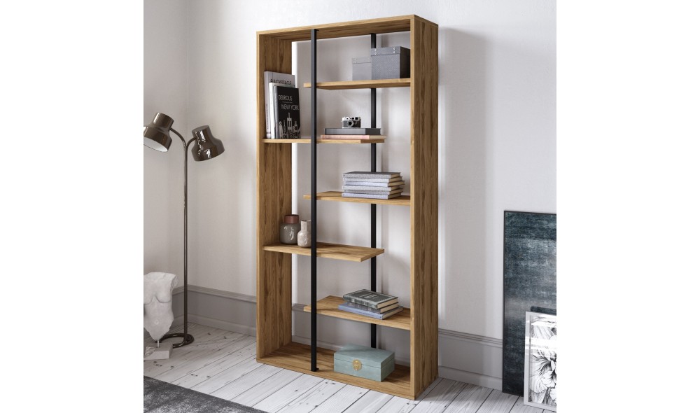 Raft pentru carti, Presto, NucNegru, 90 x 173 x 30 cm