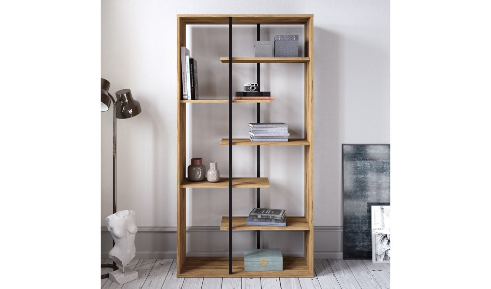 Raft pentru carti, Presto, NucNegru, 90 x 173 x 30 cm