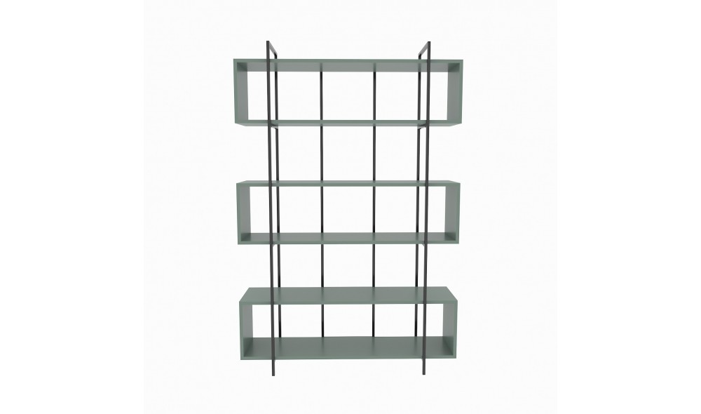 Raft pentru carti, Bruti, VerdeNegru, 120 x 180 x 30 cm