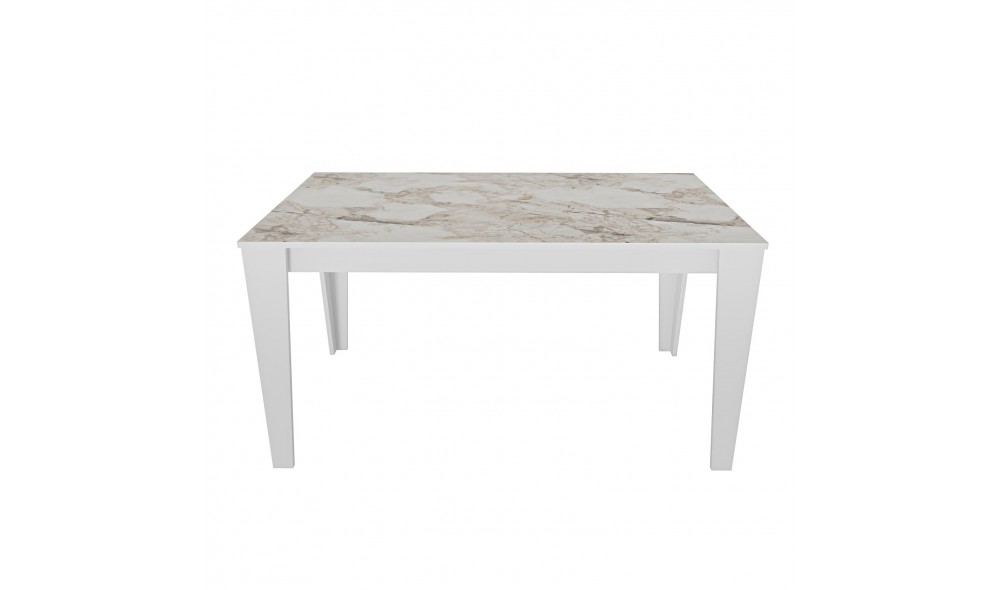 Masa de sufragerie, Bud, Alb, 145 x 75 x 85 cm