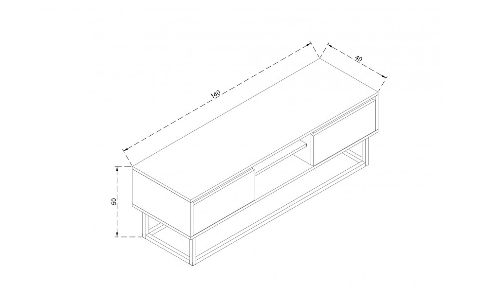 Suport TV Laxus 140 - Nuc 140 x 50 x 40 cm