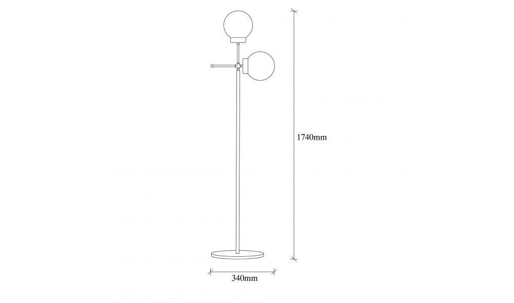 Lampa de podea Mudoni-MR-955-1 15 x 174 x 34 cm