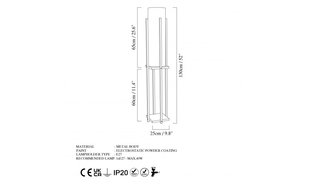 Lampa de podea Lampa pentru raft - 8125