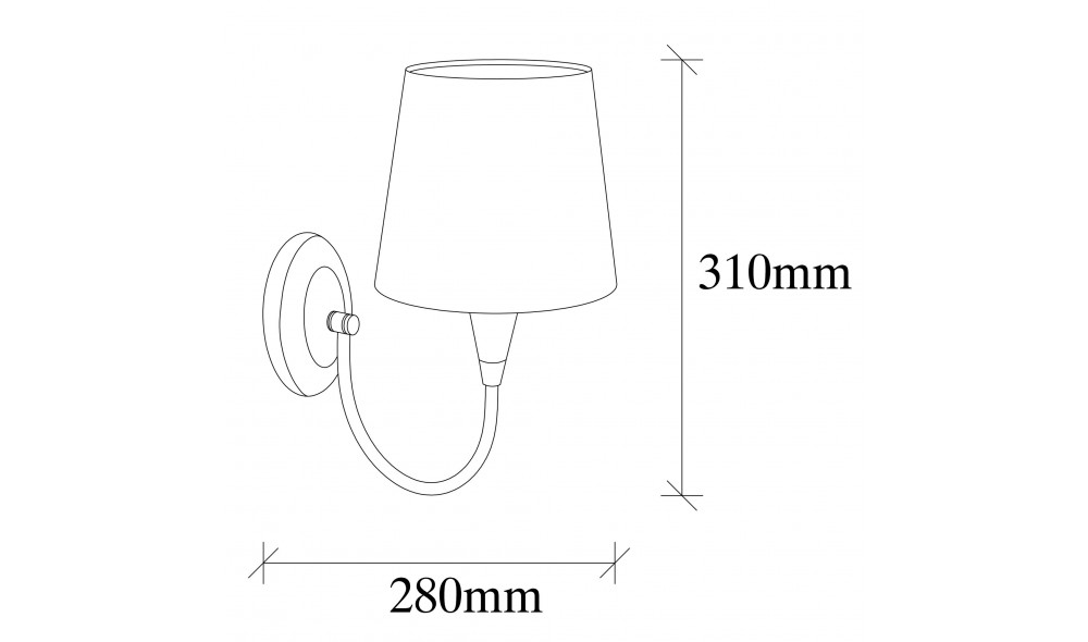 Lampa de perete Pardo - 3031 28 x 31 x 16 cm