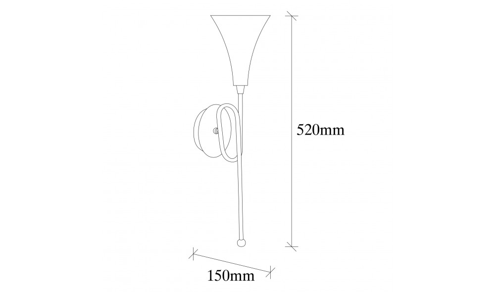 Lampa de perete Sarmal - 3051 15 x 52 x 13 cm