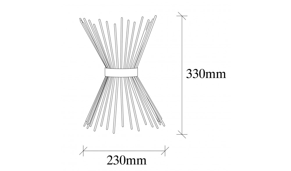 Lampa de perete Kirpi - 3091 23 x 33 x 16 cm