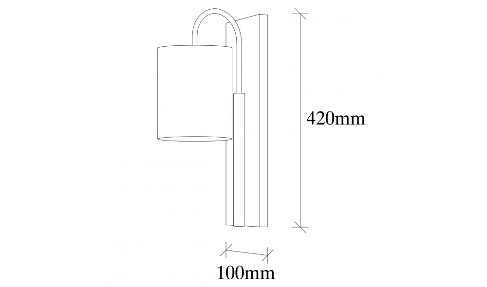 Lampa de perete Baston - 3461 20 x 42 x 14 cm